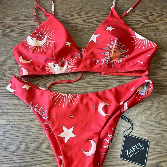 Zaful Swim Zaful Size Large Nwt Sun And Moon Bikini Poshmark